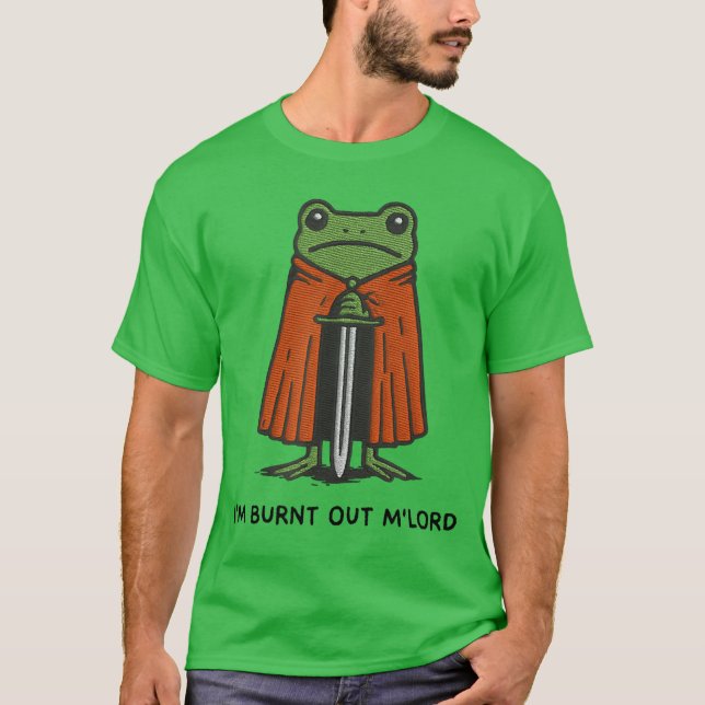 Camiseta Estou Esgotado MLord Knight Frog boy (Frente)