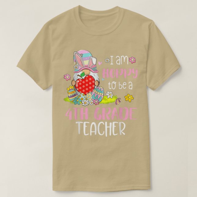 Camiseta Estou Esperto De Ser Um Professor Do 4º Grau Bunny (Frente do Design)