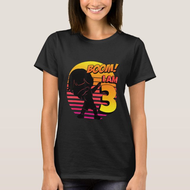 Camiseta Estou Explodindo Eu Sou de 3 Anos de Idade Cumprin (Frente)