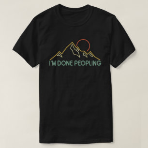 Camiseta Estou farto de "Povopling Vintage Sunset Mountain"