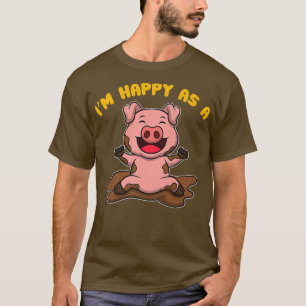 Camiseta Estou feliz como um prêmio de fazendeiro de porcos