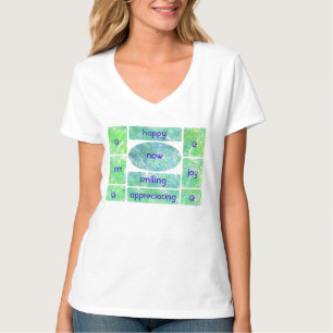 Camiseta Estou Feliz Sorrindo Apreciando Alegria Agora cami