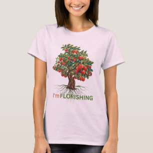 Camiseta Estou Florescendo – Árvore Inspiradora de Crescime