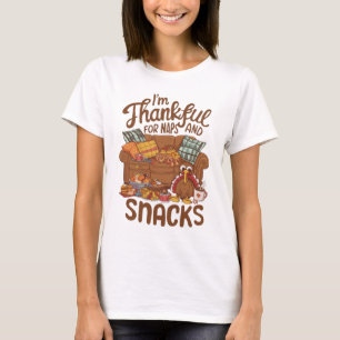 Camiseta Estou grato por sonecas e lanches