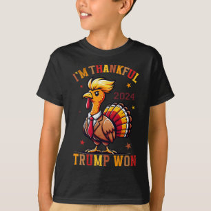 Camiseta Estou grato Trump Won 2024, trouxe o americano de 