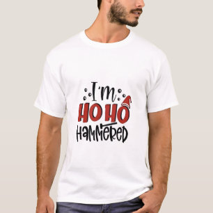 Camiseta Estou Ho Ho Embriagado Piada de Natal Engraçada B