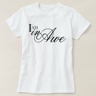 Camiseta "Estou impressionado" escrita afirmativa estética