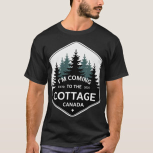 Camiseta Estou Indo para as Férias de Acampamento Retrô da