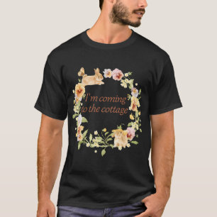 Camiseta Estou Indo Para O Chalé Fofo Bunny Floral Aconcheg