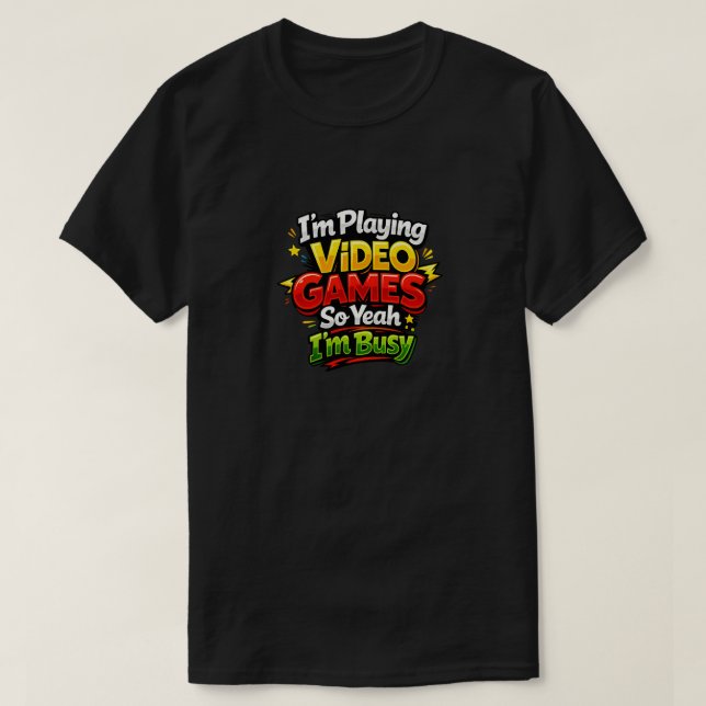 Camiseta Estou Jogando Video Games (Frente do Design)