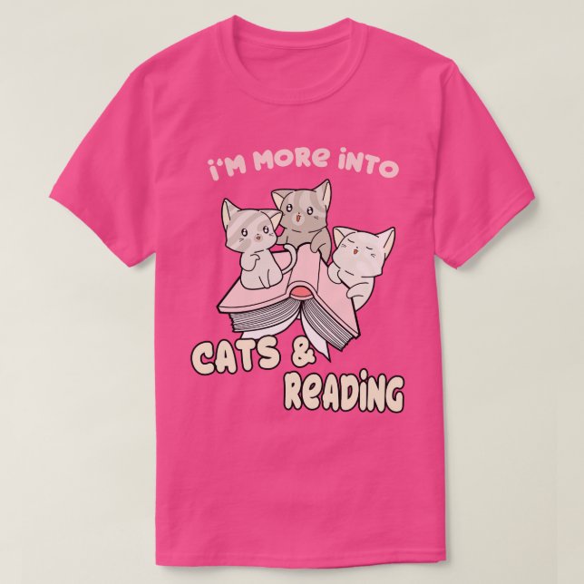 Camiseta Estou Mais Em Gatos E Lendo Livros Sobre Gatos (Frente do Design)