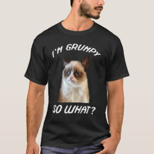 Camiseta Estou Mal-Humorado Então O Que Meme de Gato Bravo