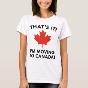Camiseta Estou me mudando para o Canadá