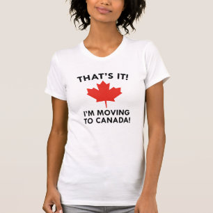 Camiseta Estou me mudando para o Canadá