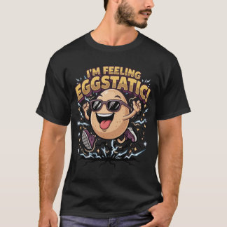 Camiseta Estou me Sentindo Ovoestático – Cartoon de Ovo com