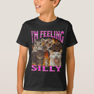 Camiseta Estou Me Sentindo Tolo Meme de Gato Engraçado Gráf