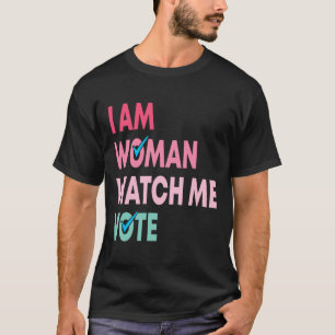 Camiseta Estou Mulher Assista-Me Votar Mulheres Engraçadas 