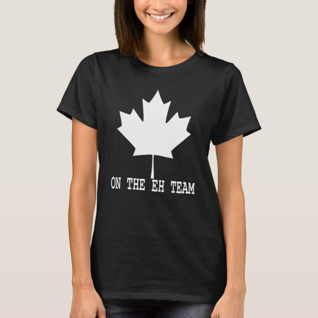 Camiseta Estou na equipe do Canadá, no dia do cartografia. (Frente)