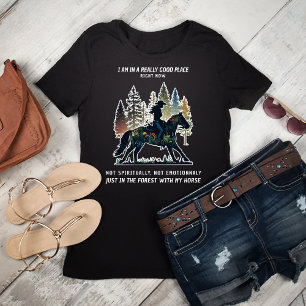 Camiseta Estou na floresta com o meu cavalo amante do cav