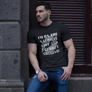 Camiseta Estou na lista travessa e não me arrependo de nad