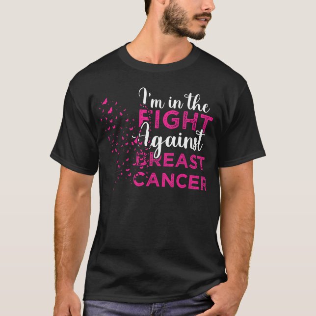 Camiseta Estou na luta contra o Cancer da mama (Frente)