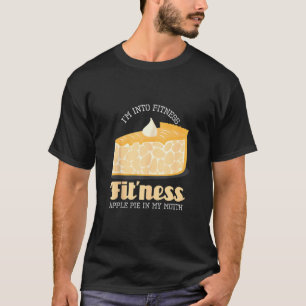 Camiseta Estou na Malhação de torta de maçã no topo da 