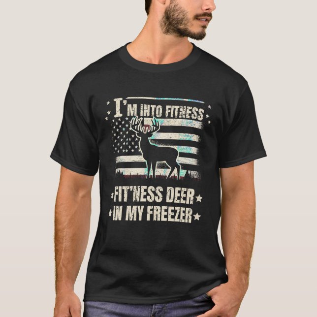 Camiseta Estou na Malhação Deer Freezer Engraçado Caça F (Frente)