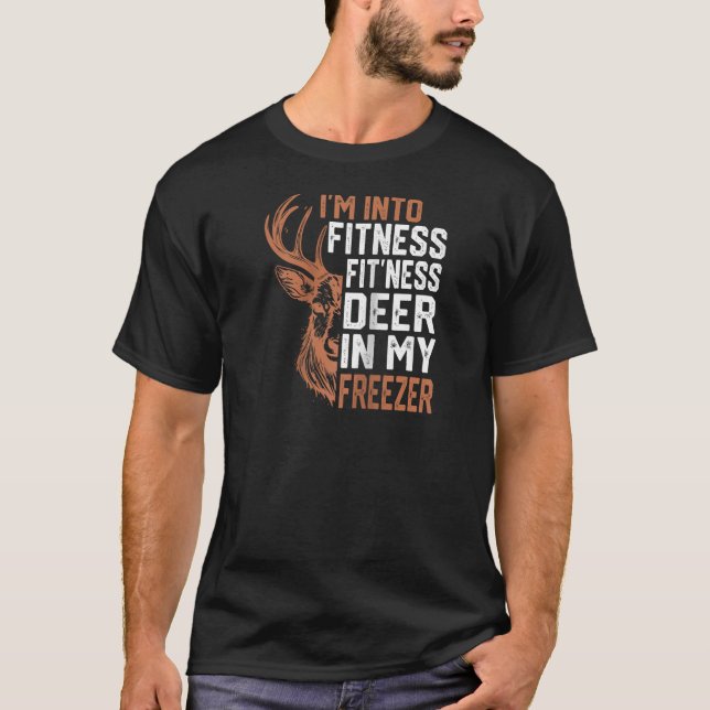 Camiseta Estou na Malhação Deer Freezer Funny Hunter Pai Hu (Frente)