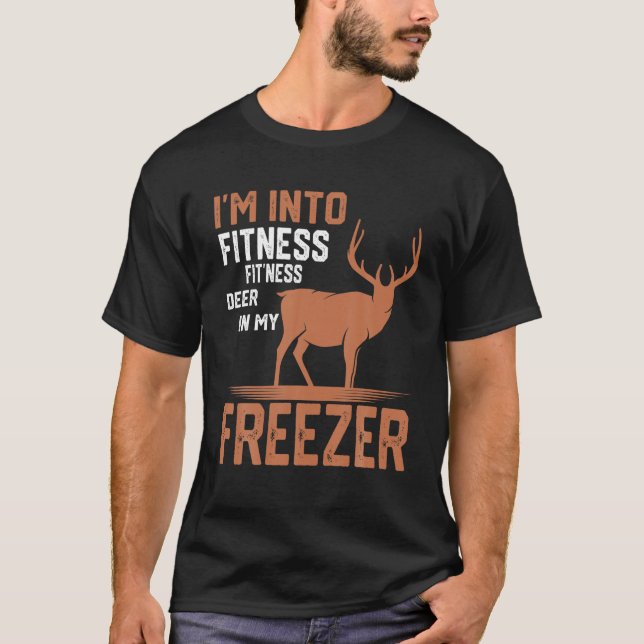 Camiseta Estou na Malhação Deer Freezer Funny Hunter Pai Hu (Frente)