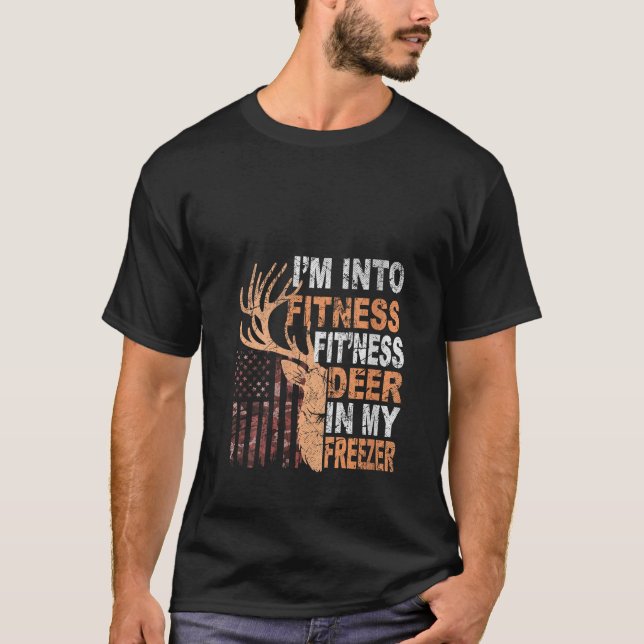 Camiseta Estou na Malhação Deer Freezer Funny Hunter Pai V  (Frente)