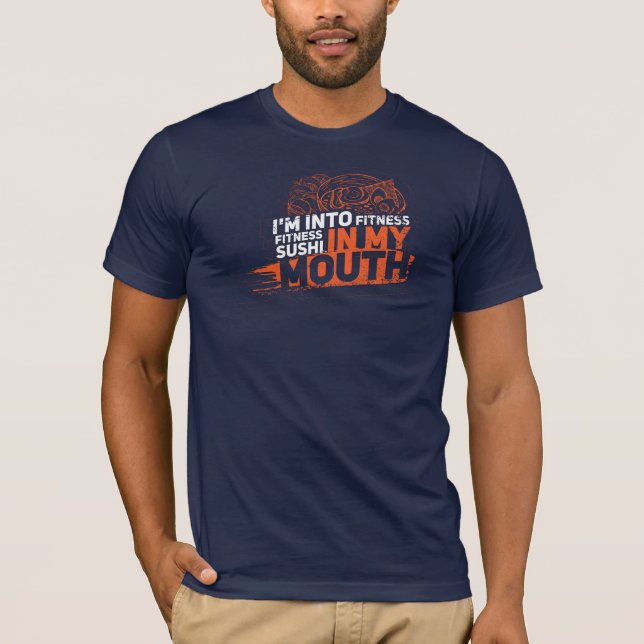 Camiseta Estou na Malhação Engraçado Sushi Foodie (Frente)