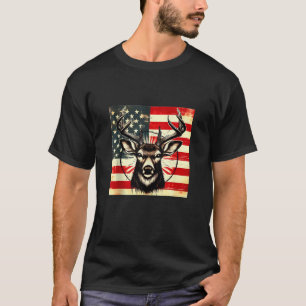 Camiseta Estou Na Malhação Ness Deer Amarican Flag Deer