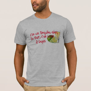 Camiseta Estou na Tequila Diet, ideia de presente de design