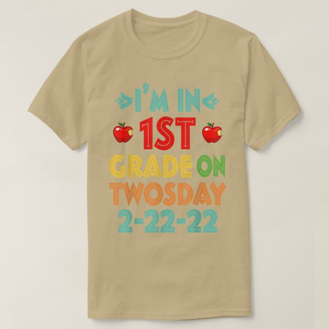 Camiseta Estou no 1º ano na terça-feira 22 de fevereiro (Frente do Design)