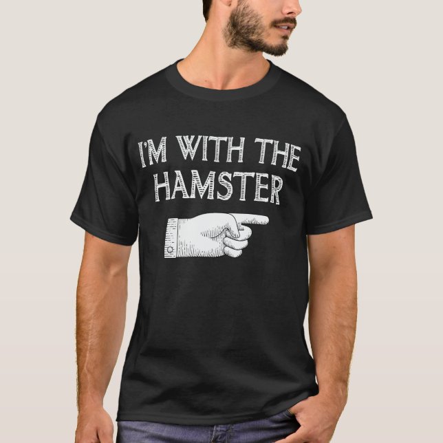 Camiseta Estou no Halloween do Casal Engraçado de Hamster (Frente)