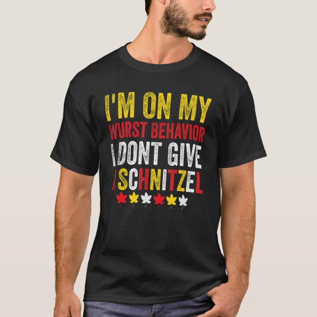 Camiseta Estou no meu comportamento de Wurst Não dou a Schn (Frente)