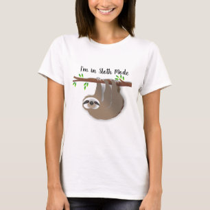Camiseta "Estou no modo Lúcio", Brown Sloth no ramo de ár