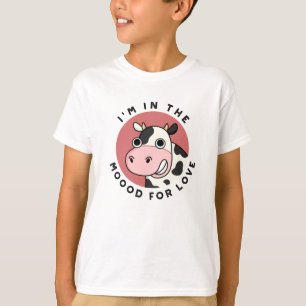 Camiseta Estou no Moood por amor, Cow Pun Engraçado