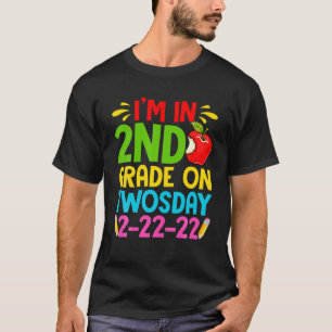 Camiseta Estou no Segundo 2-22-22, 22 Crianças de 2 dias