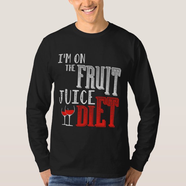 Camiseta Estou No Vinho De Fruta De Sumo (Frente)