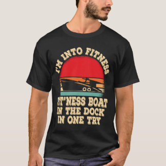 Camiseta Estou num barco de malhação no cais numa tentativa