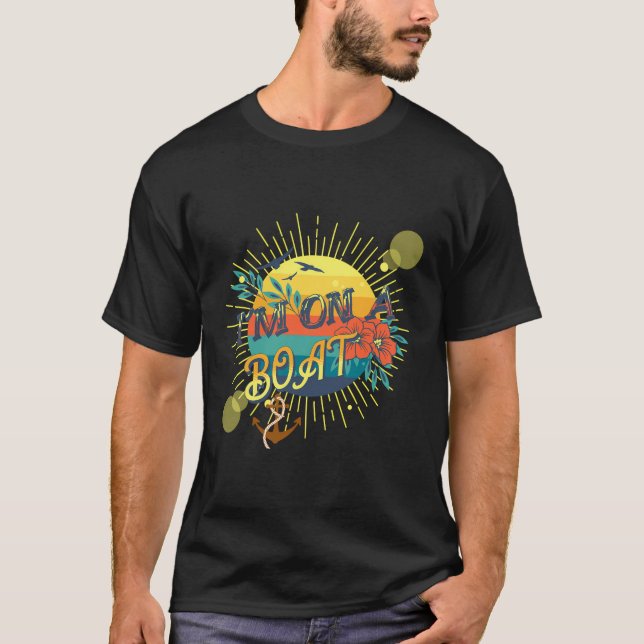 Camiseta Estou Num Barco Dizendo Iate De Boot (Frente)