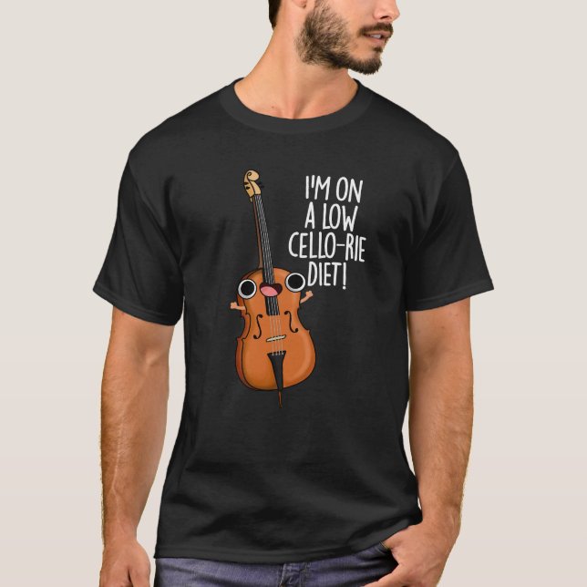 Camiseta Estou numa dieta baixa Cello-rie Cello Pun Dark BG (Frente)