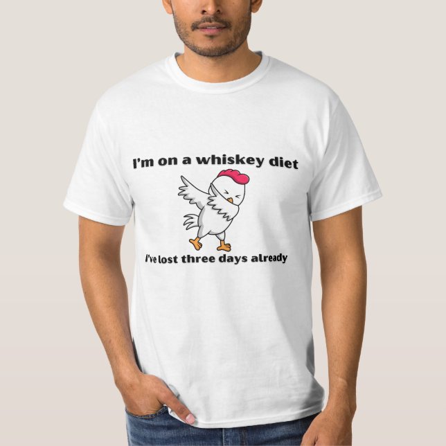 Camiseta Estou numa dieta de uísque, já perdi 3 dias 🍹 (Frente)