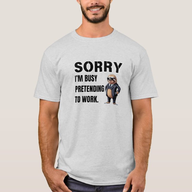 Camiseta Estou ocupado a fingir que trabalho (Frente)
