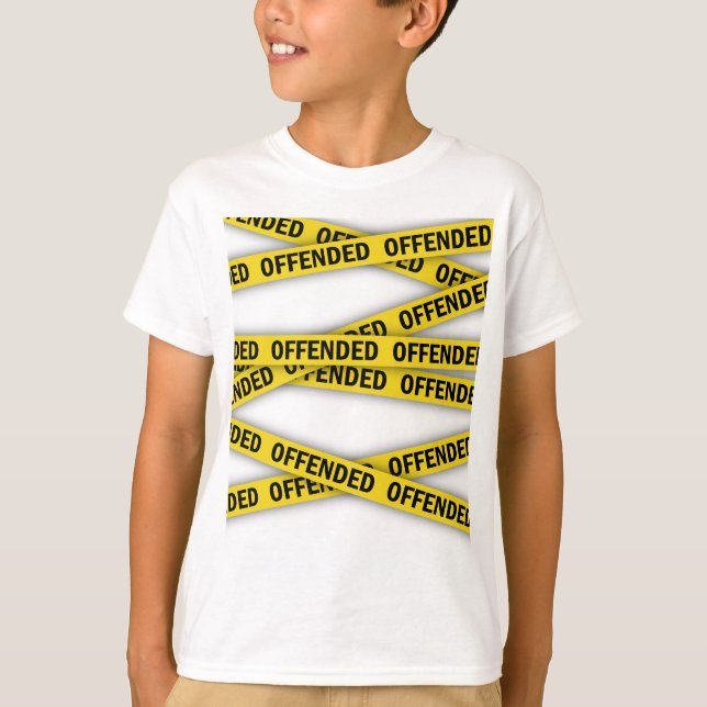 Camiseta Estou ofendido que a fita policial não atravesse (Frente)