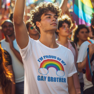 Camiseta Estou orgulhosa da minha irmã LGBT do irmão Gay