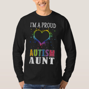 Camiseta Estou Orgulhosa Tia Quebra-cabeça Especial Autismo
