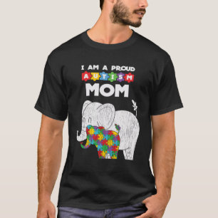 Camiseta Estou Orgulhoso Autismo Mãe Filha Autista