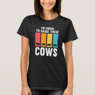 Camiseta Estou Orgulhoso de Criar Essas Vacas Vacas Fazenda